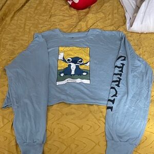 Disney Blue Stitch Crop Top